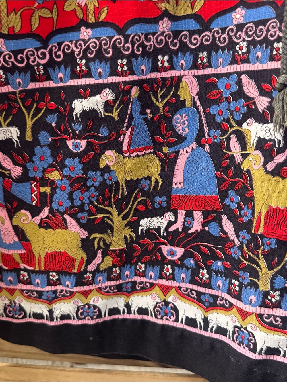 Rare 1970's Black Label Gunne Sax Prairie Dress With Novelty Ram Print / Small - Picture 10 of 15